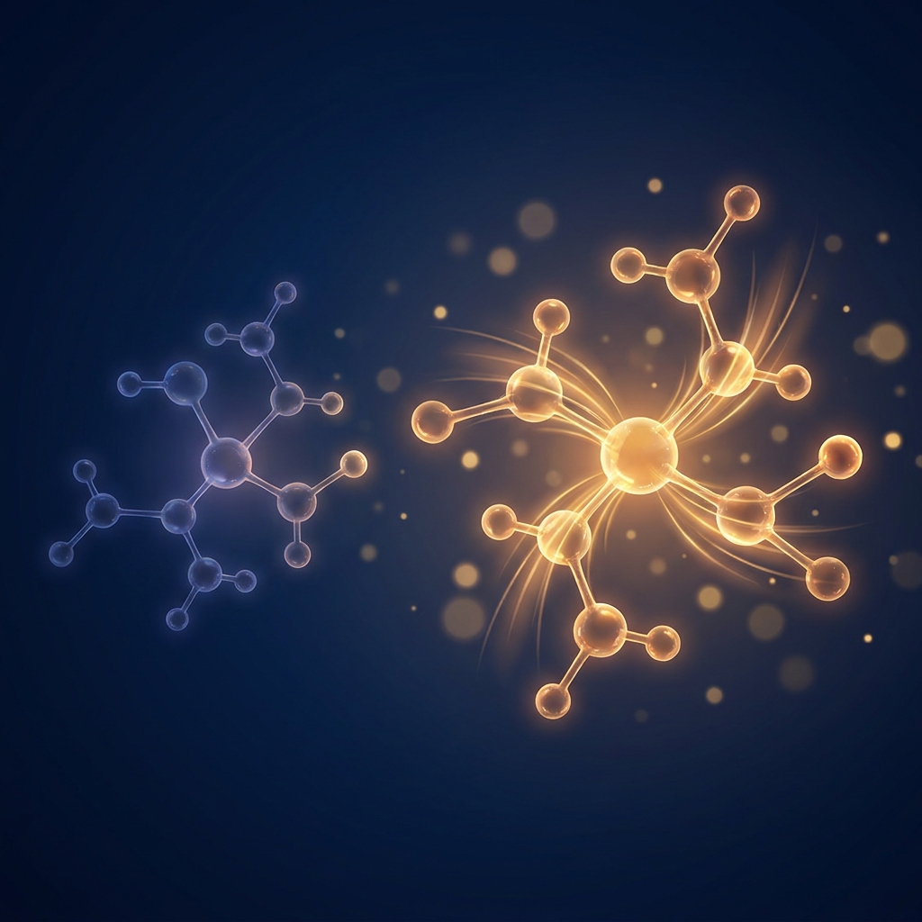 Stylized molecular illustration showing why dutasteride is stronger than finasteride through glowing scientific structures Stylized molecular illustration showing why dutasteride is stronger than finasteride through glowing scientific structures