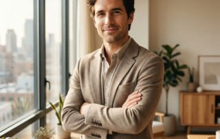 Confident man with healthy hair representing androgenetic alopecia treatment for men