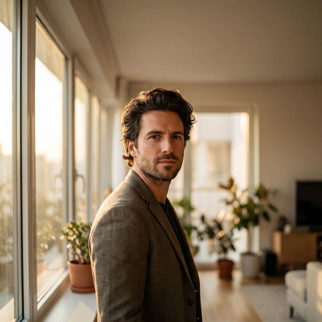 Confident man with healthy hair representing effective prevent further hair loss men treatment options Confident man with healthy hair representing effective prevent further hair loss men treatment options